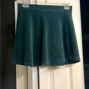 Corduroy green skirt